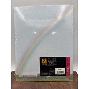 Z Grafix Rainbow Letterhead 8.5"X11"  24lb Bond 25 Sheets -New